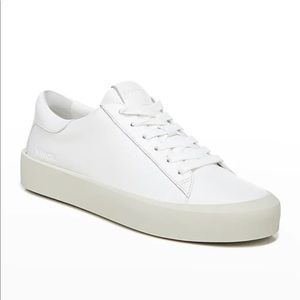 VINCE Gabi leather Sneakers in White, Ivory Size 7.5